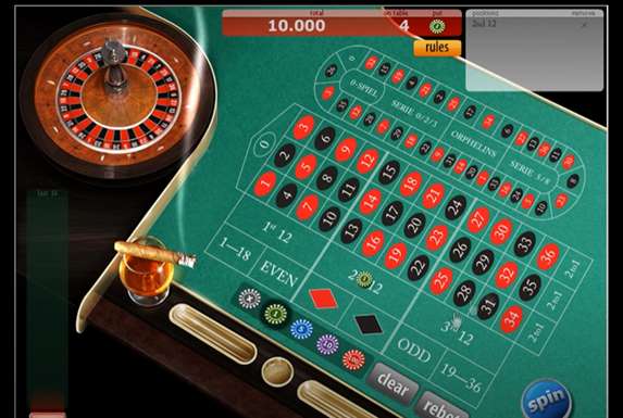 Игровой виртуальный стол казино на мониторе
